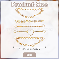 5Pcs 304 Stainless Steel Chains Links&nbsp;HJEW-OC00358