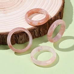 Natural Xinjiang Golden Silk Jade Finger Rings for Women&nbsp;RJEW-G360-01B