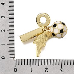 Football Theme Brass & Enamel European Dangle Charms&nbsp;KK-CBA8E93-01C