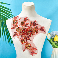 Polyester Embroidery Lace Sewing Ornaments&nbsp;DIY-WH20031-079C