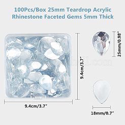 Acrylic Rhinestone Flat Back Cabochons&nbsp;GACR-FG0001-01