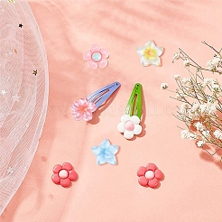 80Pcs 8 Colors Resin Cabochons&nbsp;CRES-SC0002-22