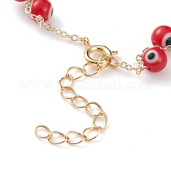 Handmade Evil Eye Lampwork  Beaded Bracelets&nbsp;BJEW-JB05856-01