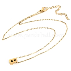 Ion Plating(IP) 304 Stainless Steel Pendant Necklaces&nbsp;NJEW-R050-01G-02