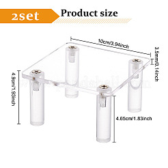 Square Transparent Acrylic Minifigure Display Stands&nbsp;ODIS-WH0002-48B