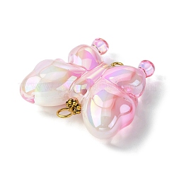 UV Plating Rainbow Iridescent Acrylic Connector Charms&nbsp;PALLOY-JF02521-02