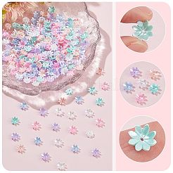 300Pcs 6 Colors Resin Imitation Pearl Bead Caps&nbsp;RESI-NB0001-91