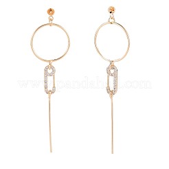 Brass Micro Pave Clear Cubic Zirconia Stud Earring Findings&nbsp;KK-S364-144