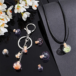 9 Sets 9 Style Transparent Glass Bottles Pendants Small DIY Bottles with Cork&nbsp;AJEW-PH0011-15