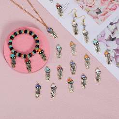 25Pcs 5 Colors Alloy Enamel Pendants&nbsp;ENAM-SZ0004-02
