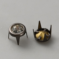 120Pcs Brass Rhinestone Rivets&nbsp;FIND-CL0001-28A