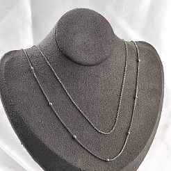 Brass Double Layer Necklaces&nbsp;NJEW-D302-52P