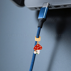 12Pcs Mushroom Alloy Enamel Pendant Decorations&nbsp;FIND-CP0003-52