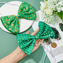 2Pcs 2 Style Cloth & Paillette Elastic Bowknot Ties&nbsp;FIND-FH0008-28