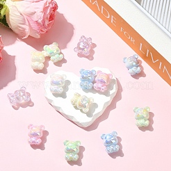 30Pcs 6 Colors UV Plating Acrylic Beads&nbsp;PACR-YW0001-54