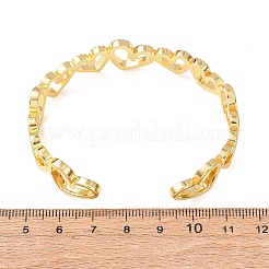 Brass Micro Pave Clear Cubic Zirconia Cuff Bangles for Women&nbsp;BJEW-C140-35G