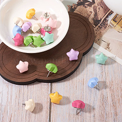 20Pcs Plastic Star Drawing Pins&nbsp;AJEW-TADJ0001-01