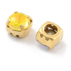 Flat Round Opal Sew On Rhinestones&nbsp;RGLA-G024-11A-G