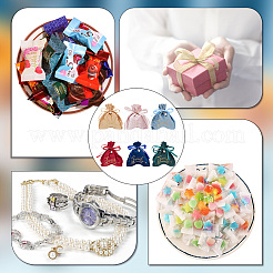 6 Sets 6 Colors Velvet Jewelry Drawstring Gift Bags&nbsp;ABAG-BC0001-46