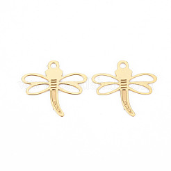 Autumn Theme Rack Plating 304 Stainless Steel Pendants&nbsp;STAS-T057-45G