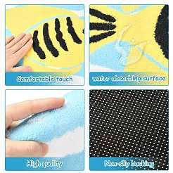 Flocking Fibre Tropical Fish Bath Mat&nbsp;AJEW-FZC0003-05A