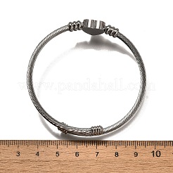 Tarnish Resistant 316 Surgical Stainless Steel Torque Bangles&nbsp;BJEW-D437-A37-P