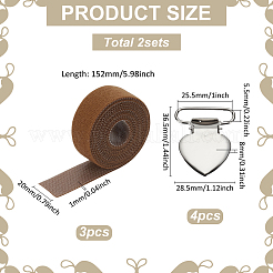 Polyester & Iron Clips&nbsp;DIY-WH0589-24