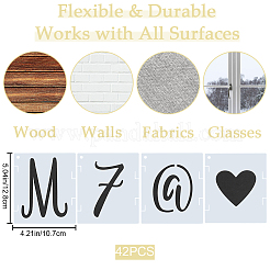 PET Plastic Hollow Out Drawing Painting Stencils Templates Sets&nbsp;DIY-WH0453-97A