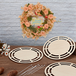 4Pcs Basswood Crochet Basket Base&nbsp;WOOD-FG0001-61A