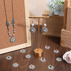 20Pcs 10 Colors Resin Imitation Gemstone Pendants&nbsp;FIND-SC0007-39