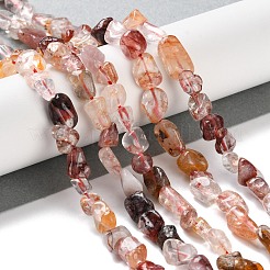 Natural Hematoid Quartz/Ferruginous Quartz Beads Strands&nbsp;G-P497-01C-01