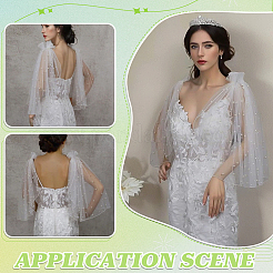 Polyester Mesh Shawl Sleeves&nbsp;AJEW-WH0485-44