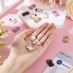 14Pcs 7 Styles Rack Plating Alloy Enamel Pendants&nbsp;FIND-TA0005-24