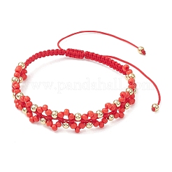 5Pcs Glass Braided Beaded Bracelets&nbsp;BJEW-MZ00304