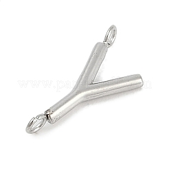 304 Stainless Steel Letter Connector Charms&nbsp;STAS-M108-01P-25