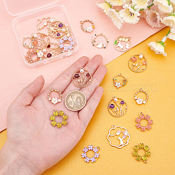 24Pcs 12 Style Alloy Enamel Pendants&nbsp;ENAM-PH0001-89