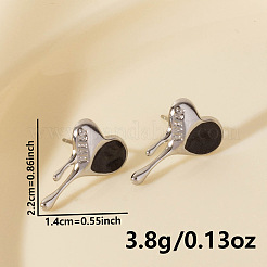 304 Stylish Heart-shaped Stainless Steel Stud Earrings for Women&nbsp;LJ1941-1