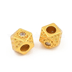 Brass Pave Cubic Zirconia Beads&nbsp;KK-A292-07MG-02