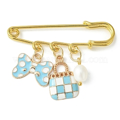 Bowknot & Bag Alloy Enamel Pendant Brooch Pin&nbsp;JEWB-BR00111
