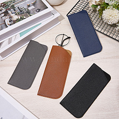 4Pcs 4 Colors Imitation Leather Open Eyeglass Cases&nbsp;AJEW-CN0005-19A