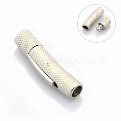 Tarnish Resistant Column 304 Stainless Steel Bayonet Necklace Clasps&nbsp;LS-STAS-O035-4mm-02