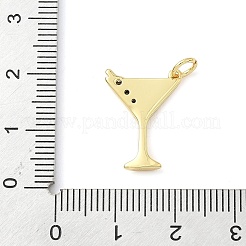 Brass Micro Pave Cubic Zirconia Pendants&nbsp;X-KK-Z120-57A-G