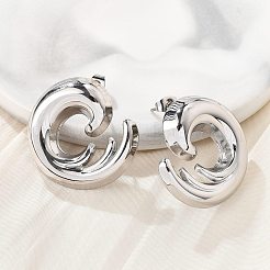 304 Stainless Steel Stud Earrings&nbsp;EJEW-D319-08P