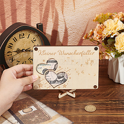 Laser Cut Wooden Money Holder Display Stands&nbsp;AJEW-FG0004-22A