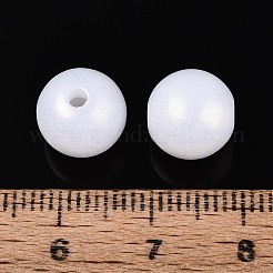 Rubberized Style Rainbow Opaque Acrylic Beads&nbsp;MACR-T010-10mm-08-01