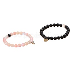 2Pcs Alloy Heart Magnetic Couple Bracelets&nbsp;FS-WG324B5-01
