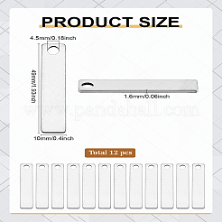 12Pcs 201 Stainless Steel Pendants&nbsp;STAS-LP0002-42