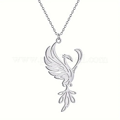 201 Stainless Steel Phenix Pendant Necklaces for Women&nbsp;FS-WGE92FC-01