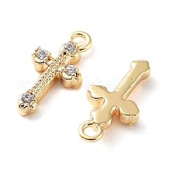 Rack Plating Brass Micro Pave Cubic Zirconia Pendants&nbsp;KK-K333-79G
