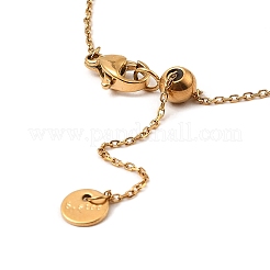 Glass Square Pendant Necklace&nbsp;NJEW-G106-01G-07